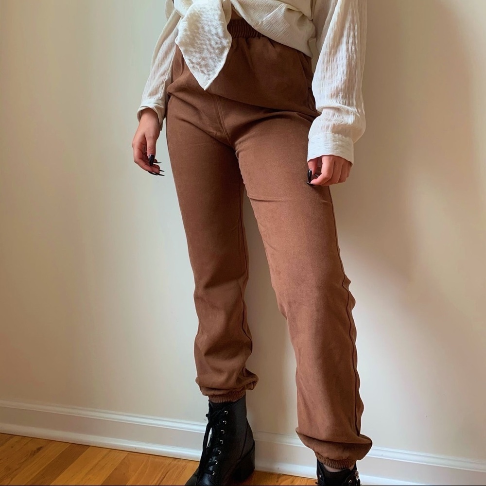 Brown high waisted pants